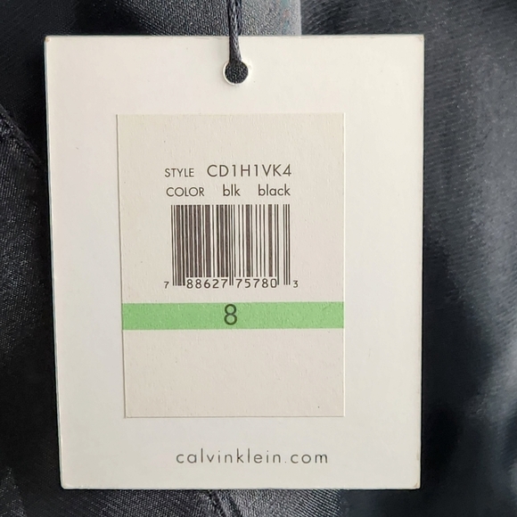 Calvin Klein Black NWT Ruffle Tiered Chiffon Dress Women's Size 8 - Picture 8 of 10